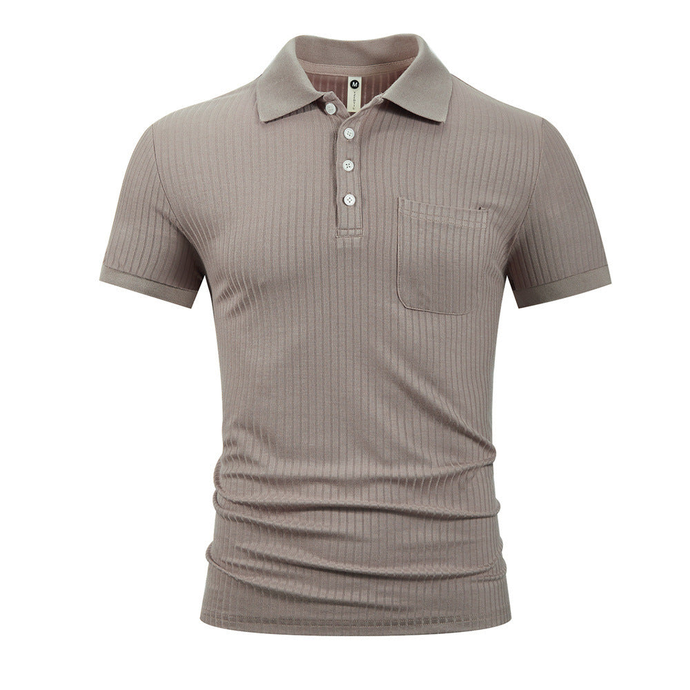 Men's Cotton Stripe Short Sleeve