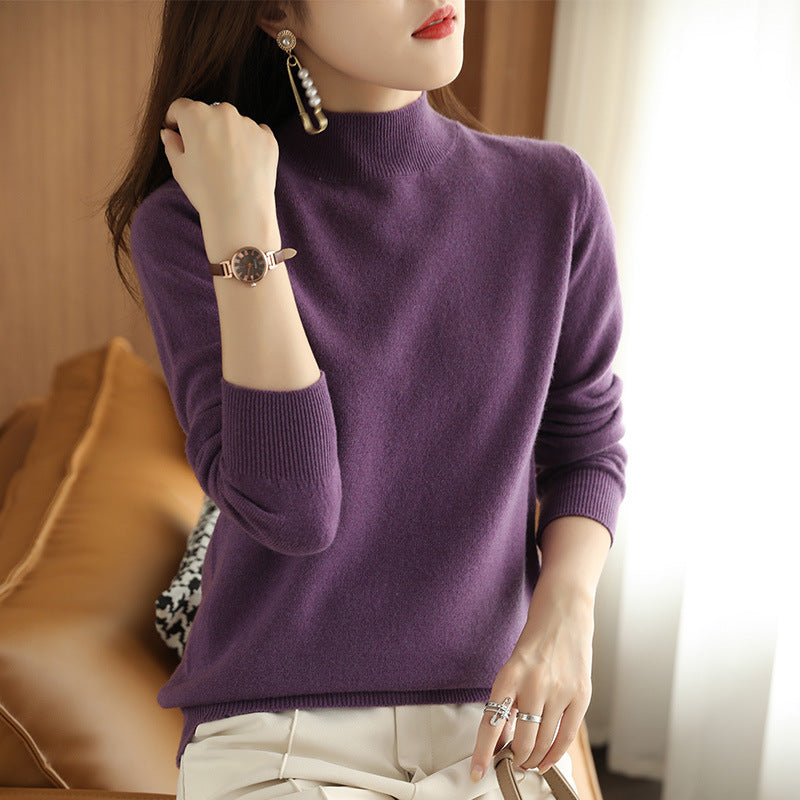 NYDIA - KNITTED PULLOVER WITH HIGH NECK