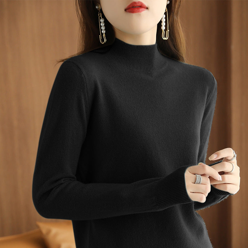 NYDIA - KNITTED PULLOVER WITH HIGH NECK