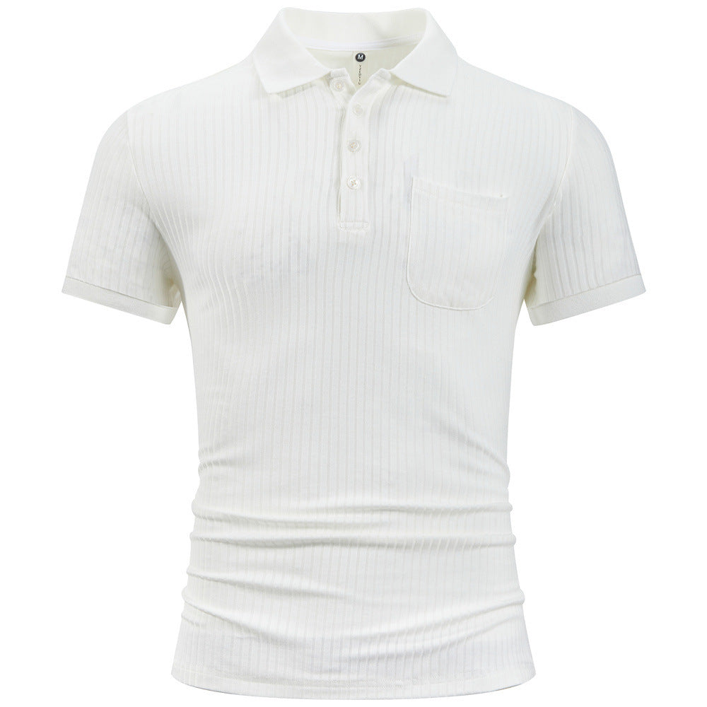 Men's Cotton Stripe Short Sleeve