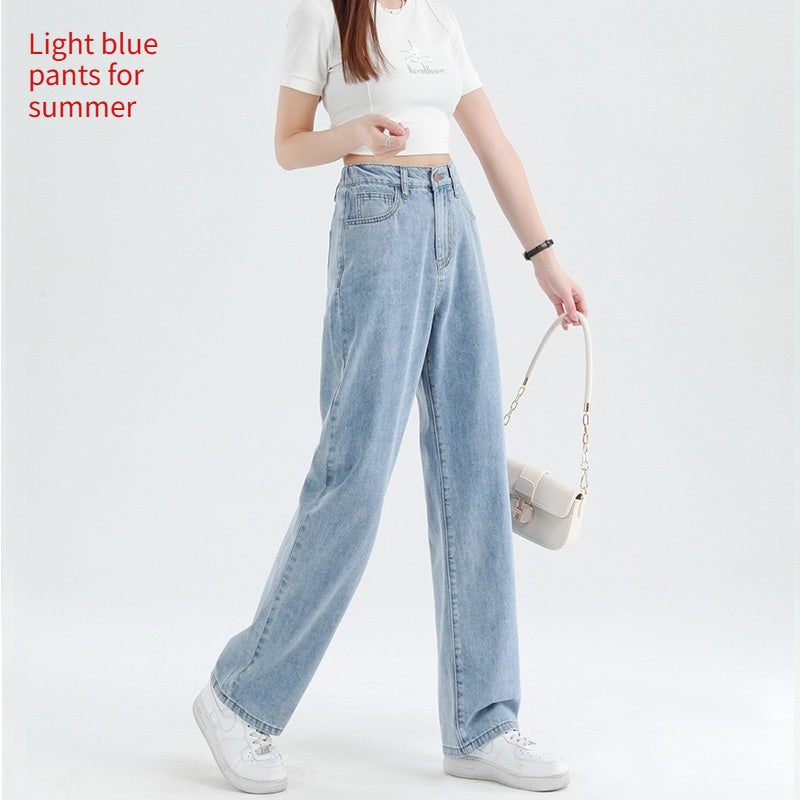 Thin High Waisted Plus Size Wide Leg Pants