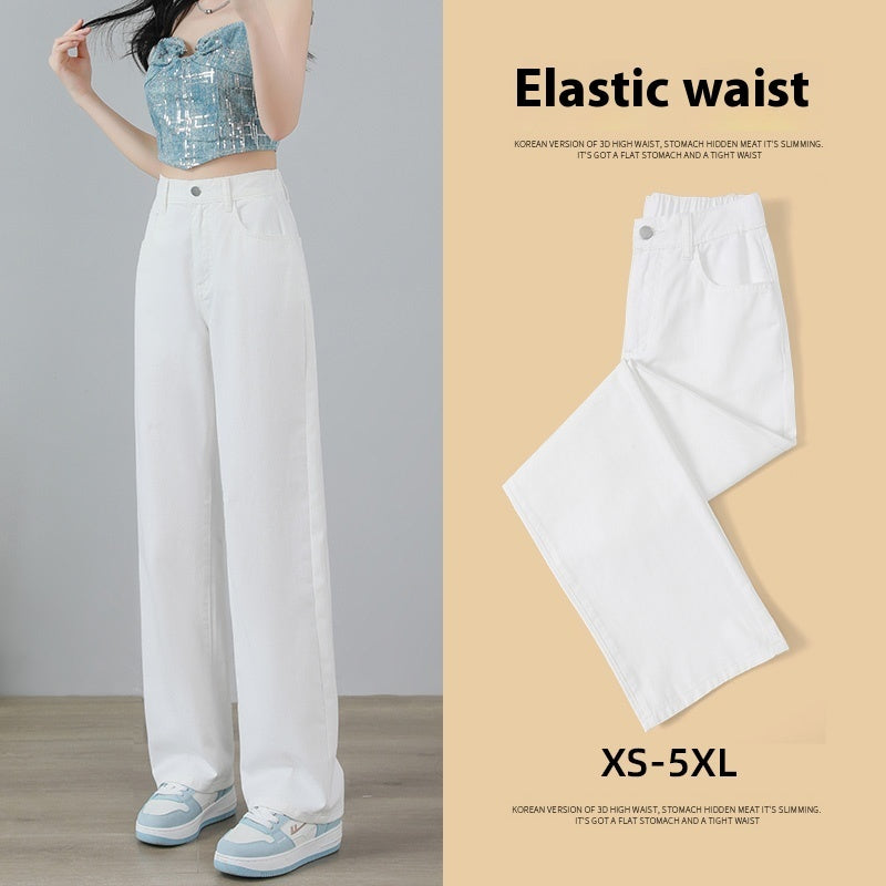 Thin High Waisted Plus Size Wide Leg Pants