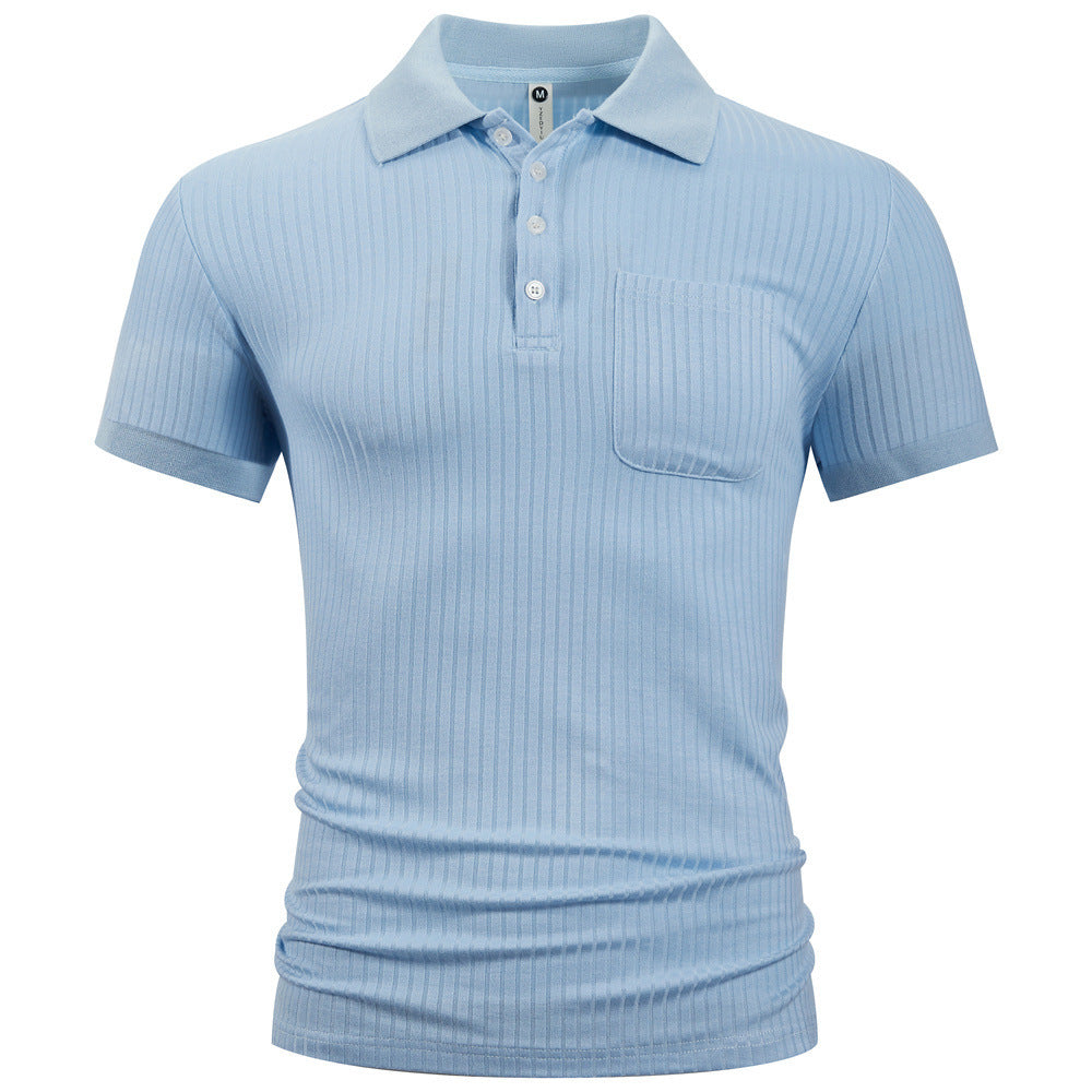 Men's Cotton Stripe Short Sleeve