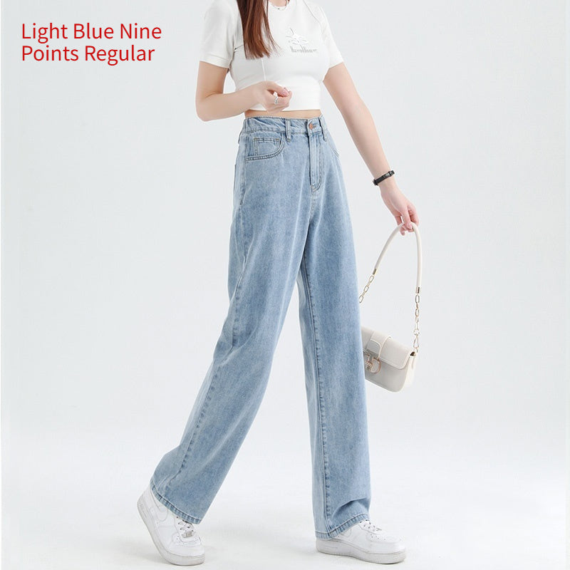 Thin High Waisted Plus Size Wide Leg Pants