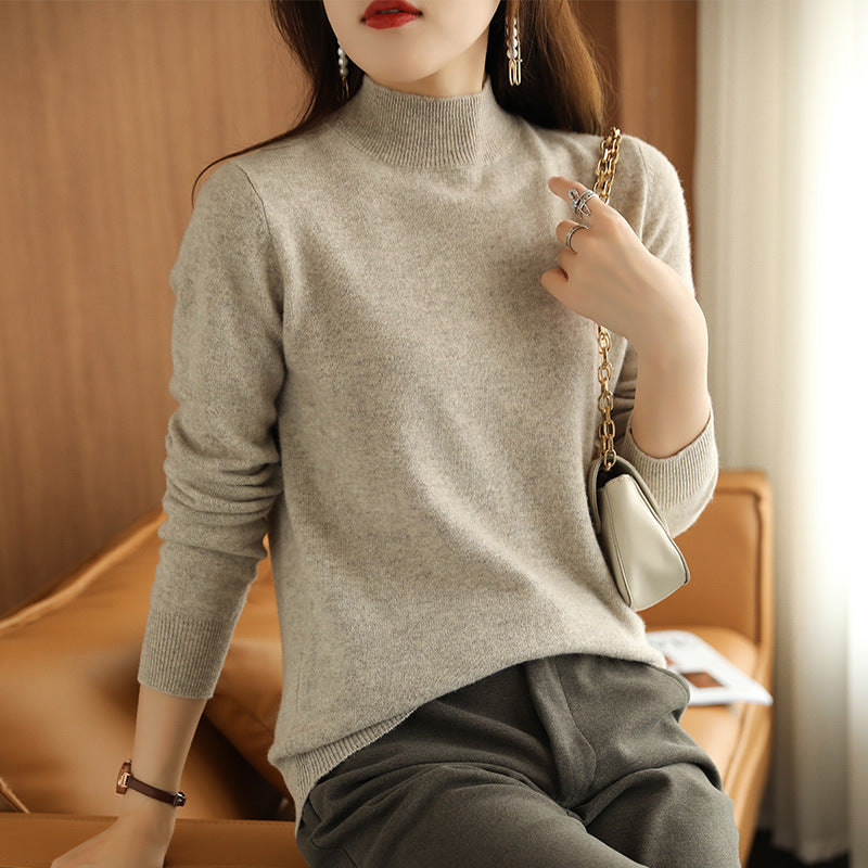 NYDIA - KNITTED PULLOVER WITH HIGH NECK