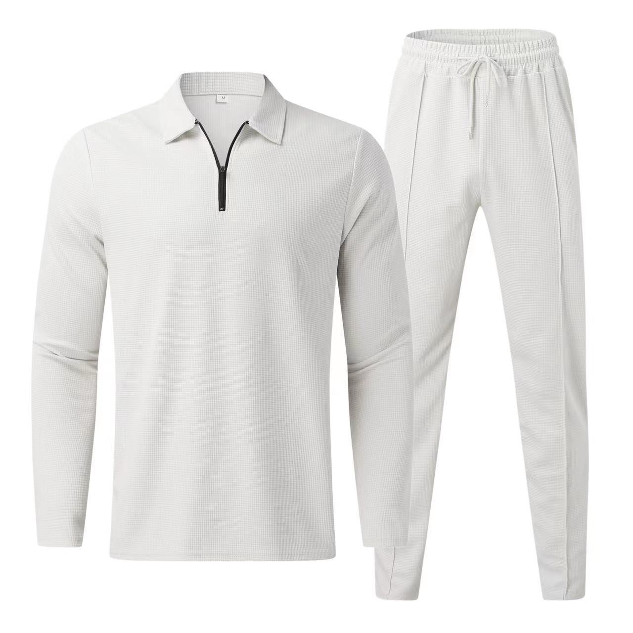 European And American Long-sleeved Trousers Two-piece Sports And Leisure Men's Suit