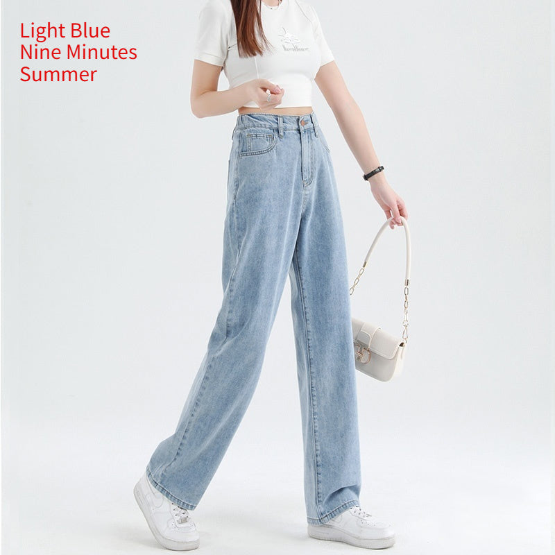 Thin High Waisted Plus Size Wide Leg Pants