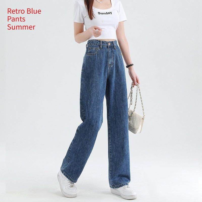 Thin High Waisted Plus Size Wide Leg Pants