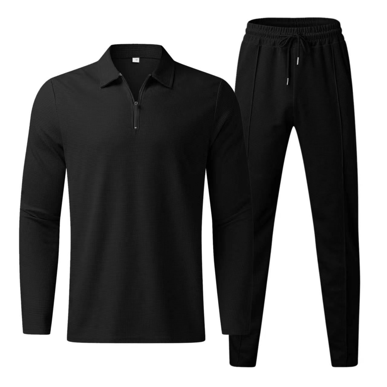 European And American Long-sleeved Trousers Two-piece Sports And Leisure Men's Suit
